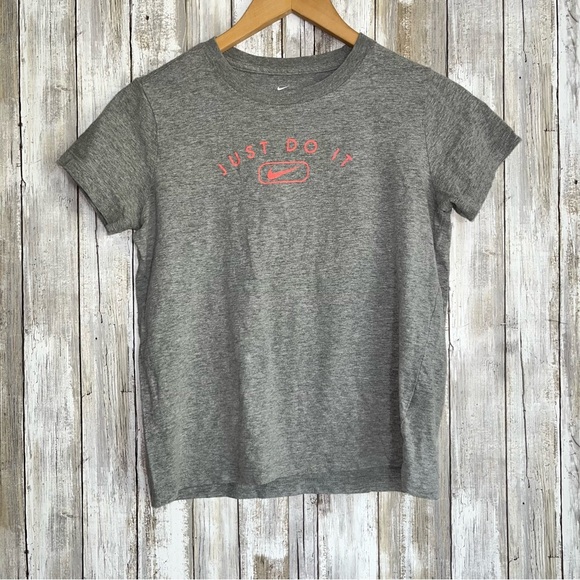 Nike Tops - Nike Grey & Pink Just Do It Tee